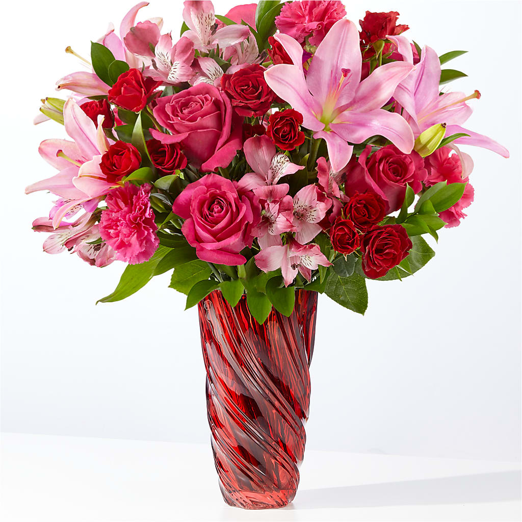 In Love Bouquet with Luxe Swirl Vase – Safeway, Pleasanton CA