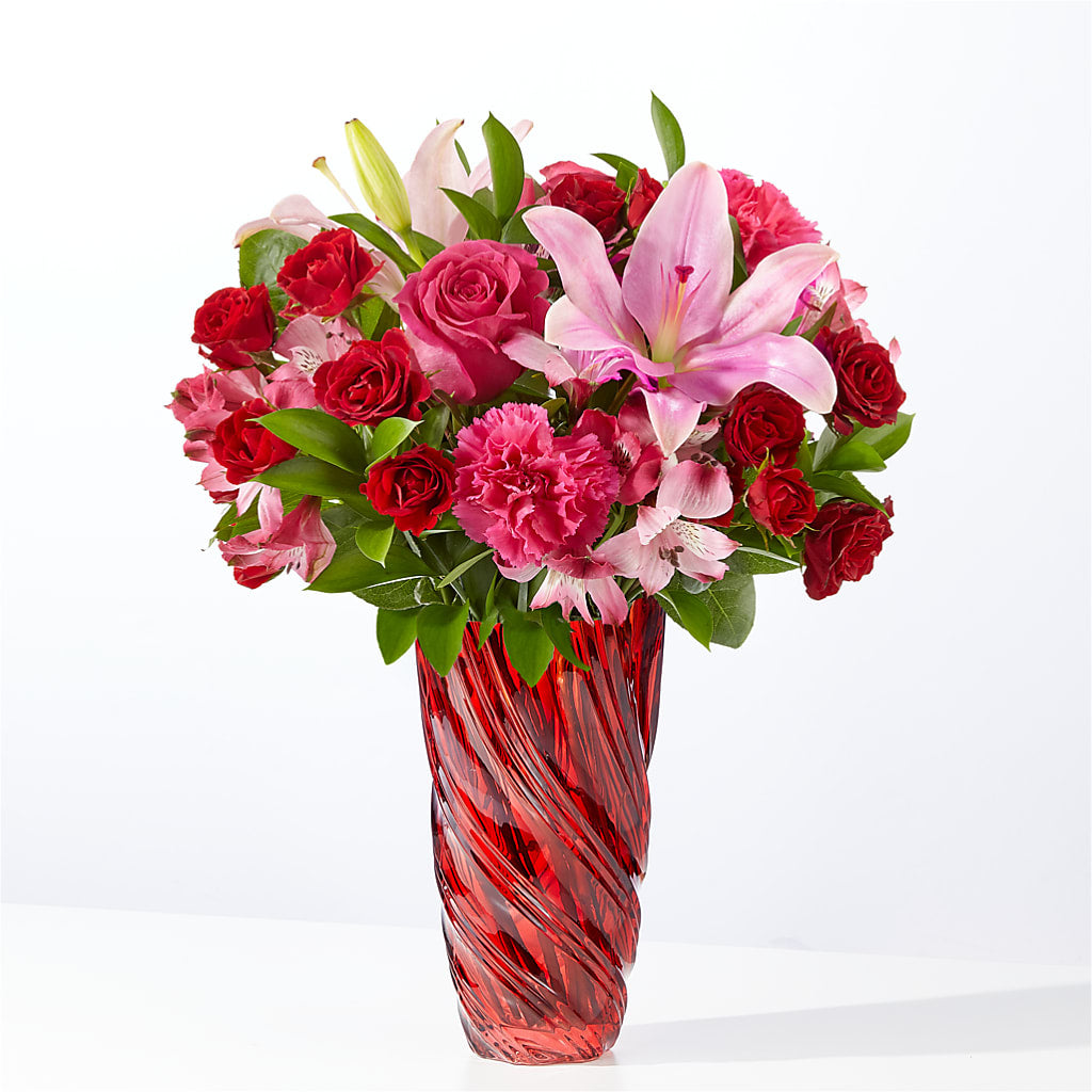 In Love Bouquet with Luxe Swirl Vase – Safeway, Pleasanton CA