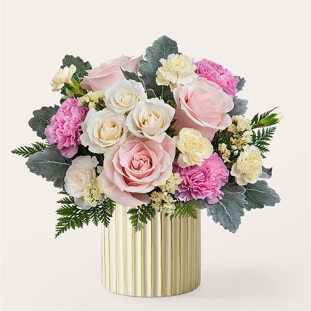 Blissful Moments Bouquet with Ivory Vase – Safeway, Pleasanton CA