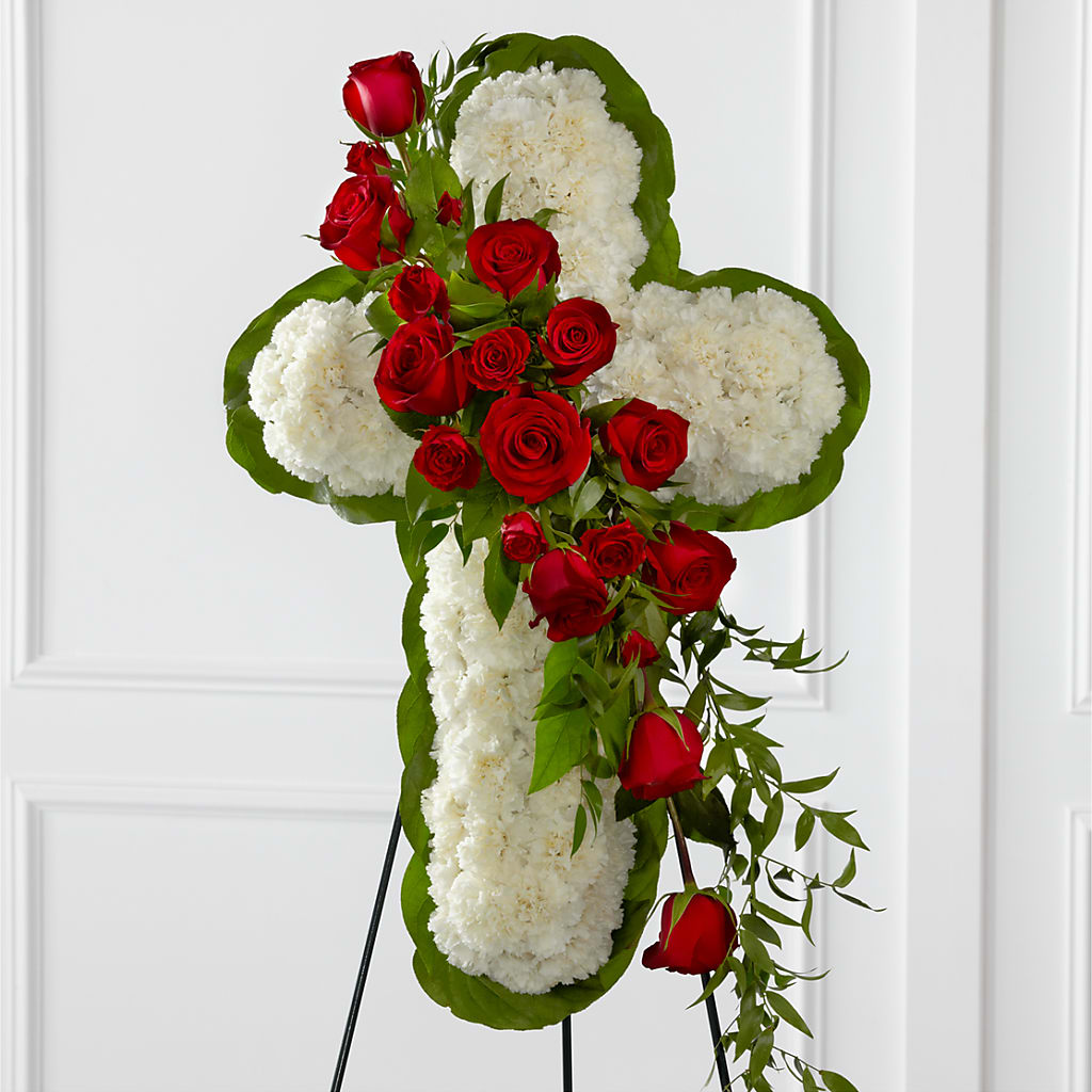 Floral Cross Easel – Safeway, Pleasanton CA