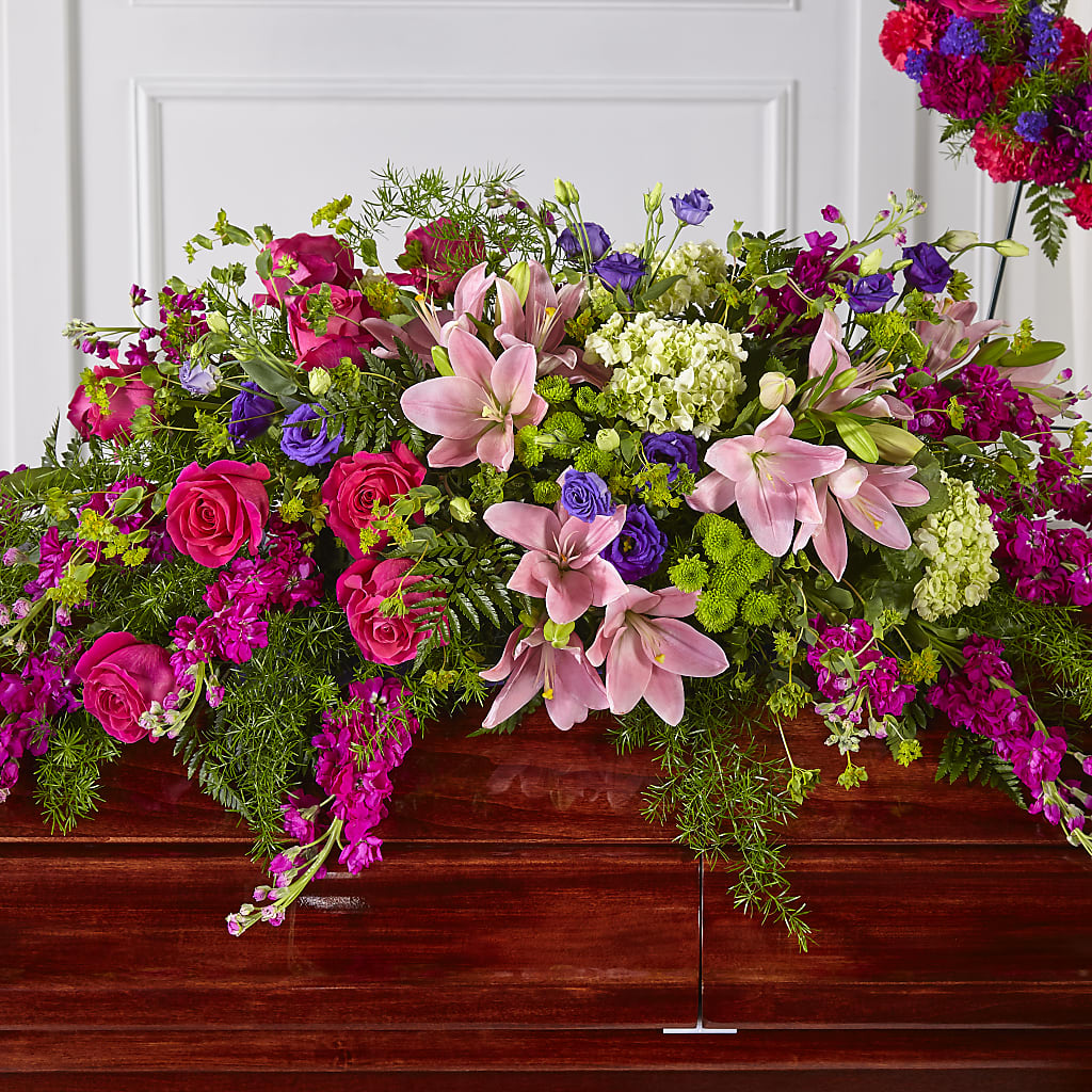 Radiant Tribute Casket Spray – Safeway, Pleasanton CA
