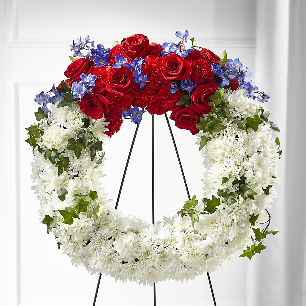 Patriotic Passion Wreath – Safeway, Pleasanton CA