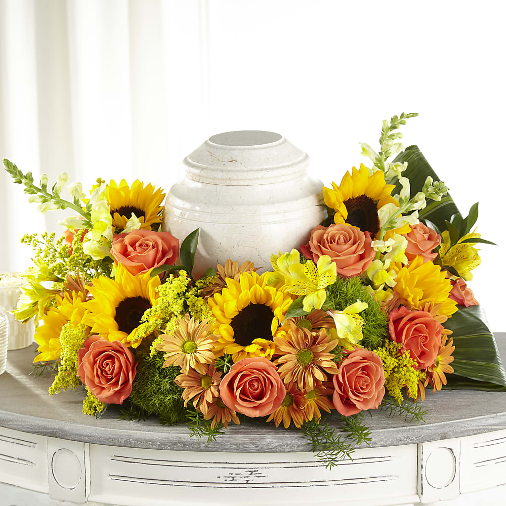 Faithful Sunflower Cremation Adornment – Safeway, Pleasanton CA