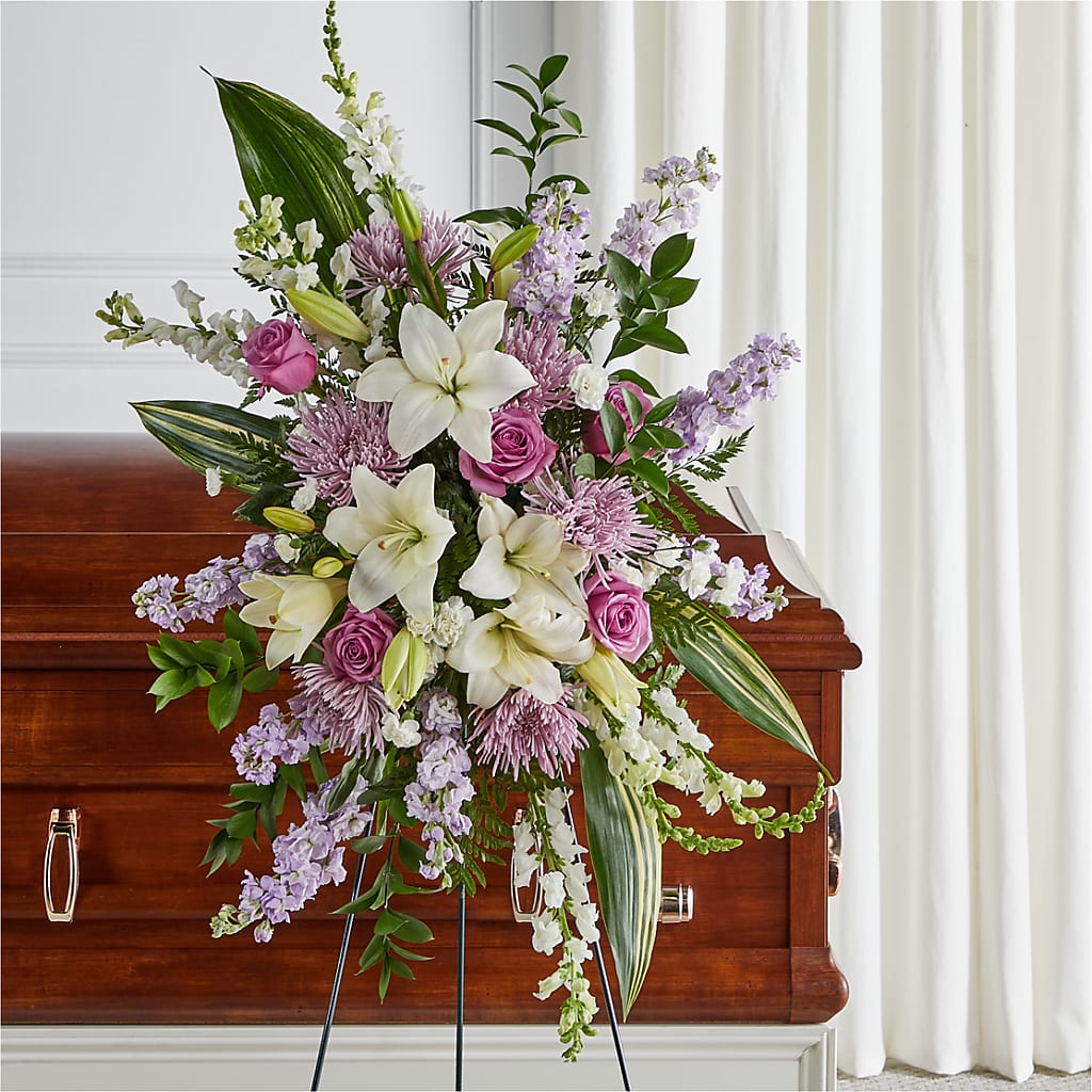 Grateful Hearts Standing Spray – Safeway, Pleasanton CA