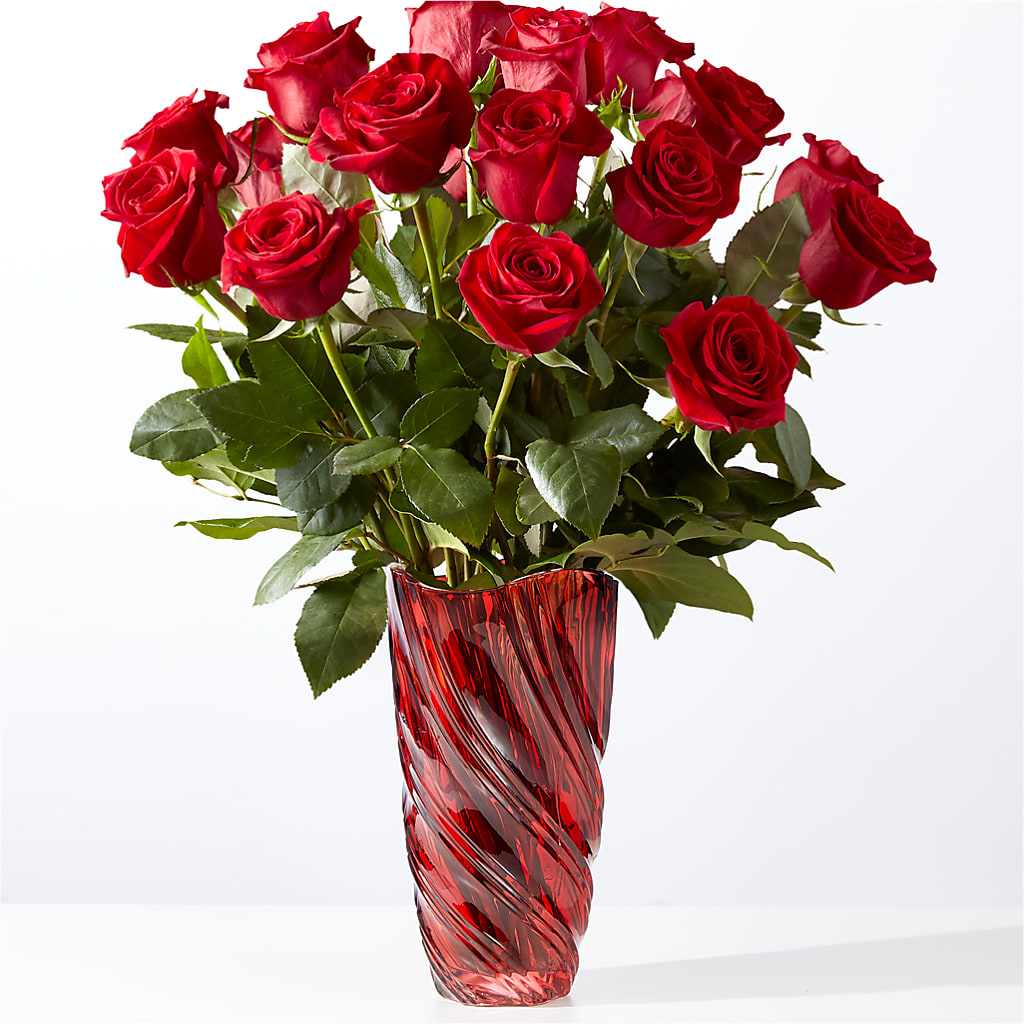 Classic Love Red Rose Bouquet with Luxe Swirl Vase – Safeway, Pleasanton CA