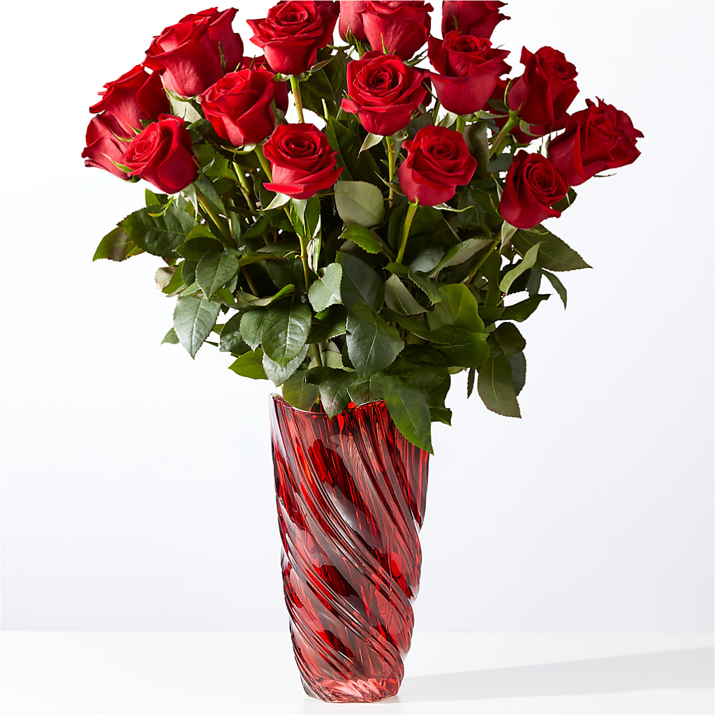 Classic Love Red Rose Bouquet with Luxe Swirl Vase – Safeway, Pleasanton CA