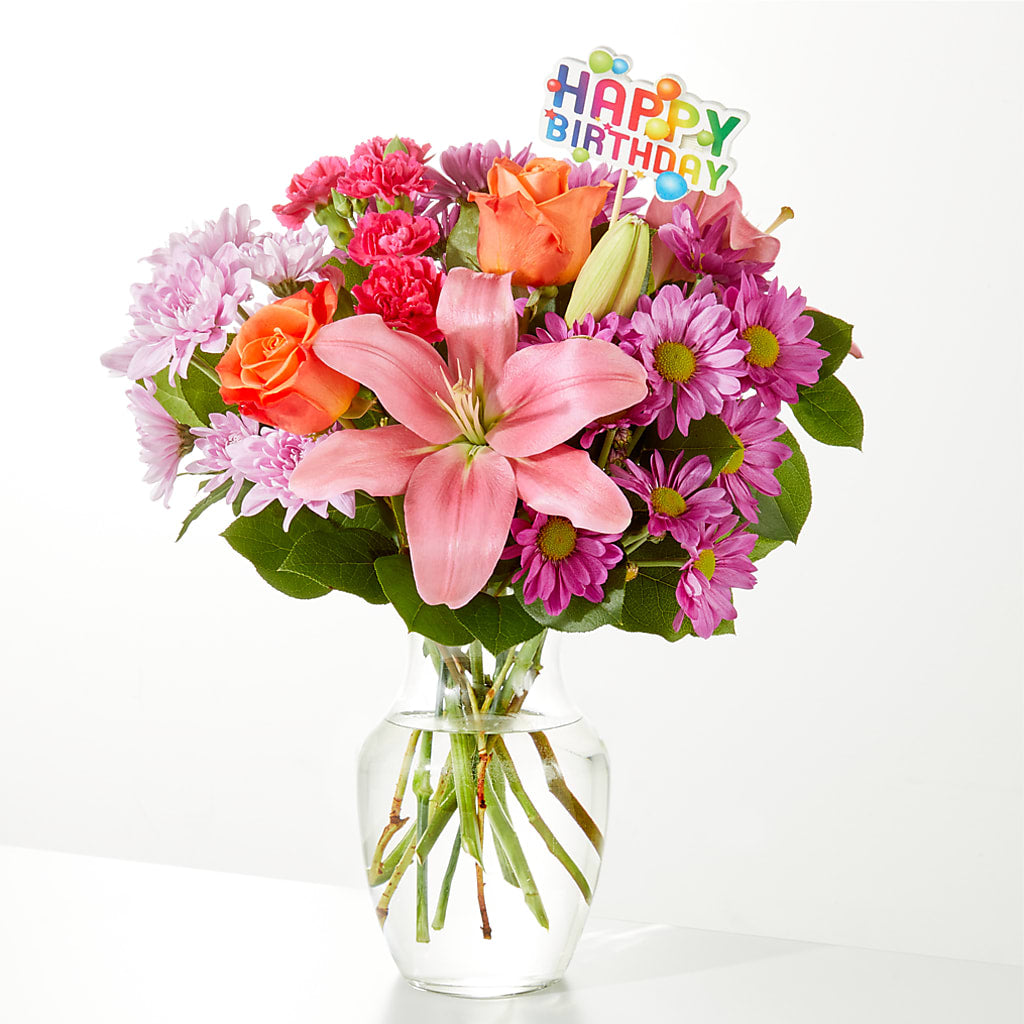 One and Only Bouquet & Happy Birthday Topper – Safeway, Pleasanton CA