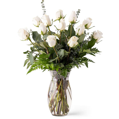 Unforgettable Dozen Rose White –  Safeway, Pleasanton CA