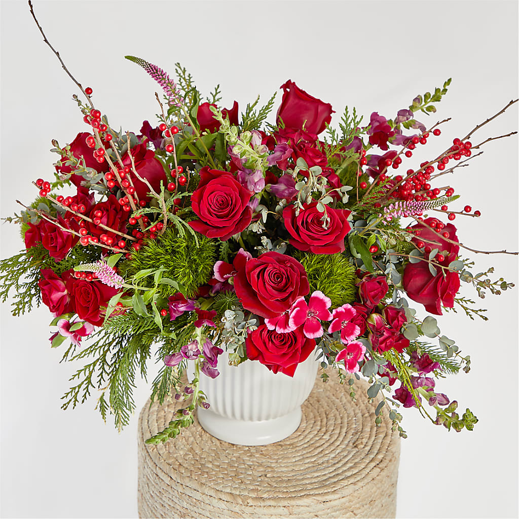 Big Red Bow Bouquet –  Safeway, Pleasanton CA