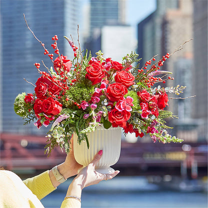 Big Red Bow Bouquet –  Safeway, Pleasanton CA