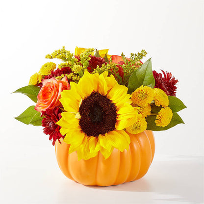 Golden Gourd Pumpkin Bouquet –  Safeway, Pleasanton CA