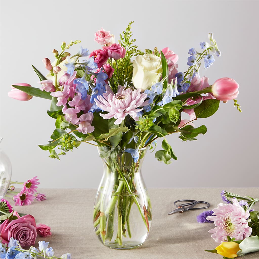 Pastel Traditions - A Florist Original – blue, lavender, pink, yellow ...