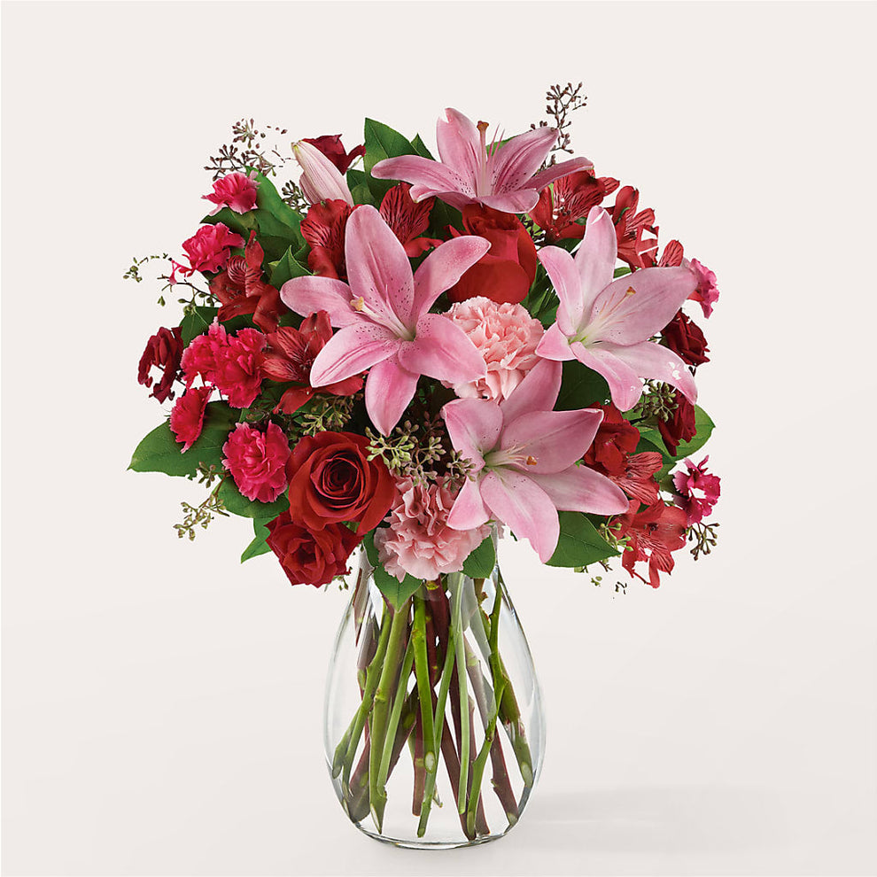 Butterflies Bouquet – pink, red flower arrangement | Pleasanton, CA ...