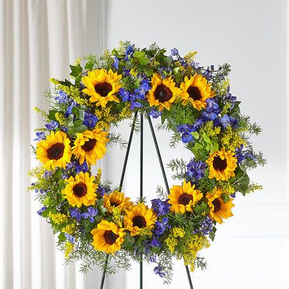 Bright Rays Wreath –  Safeway, Pleasanton CA