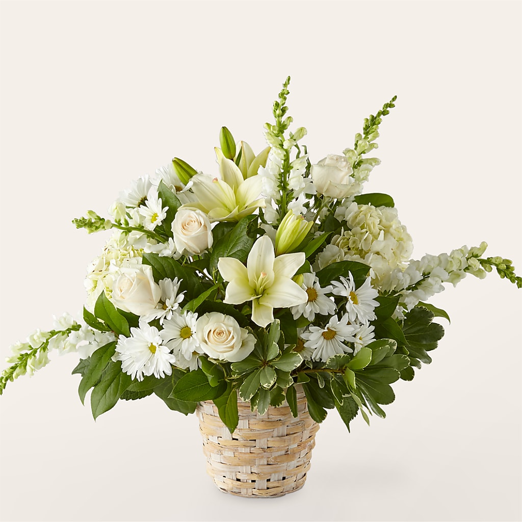 Ivory Elegance Floral Basket –  Safeway, Pleasanton CA