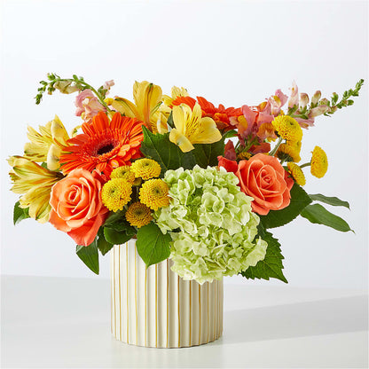 Autumn Sunshine Bouquet with Ivory Vase –  Safeway, Pleasanton CA