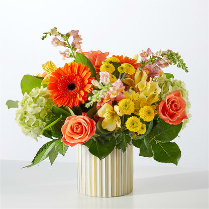 Autumn Sunshine Bouquet with Ivory Vase –  Safeway, Pleasanton CA