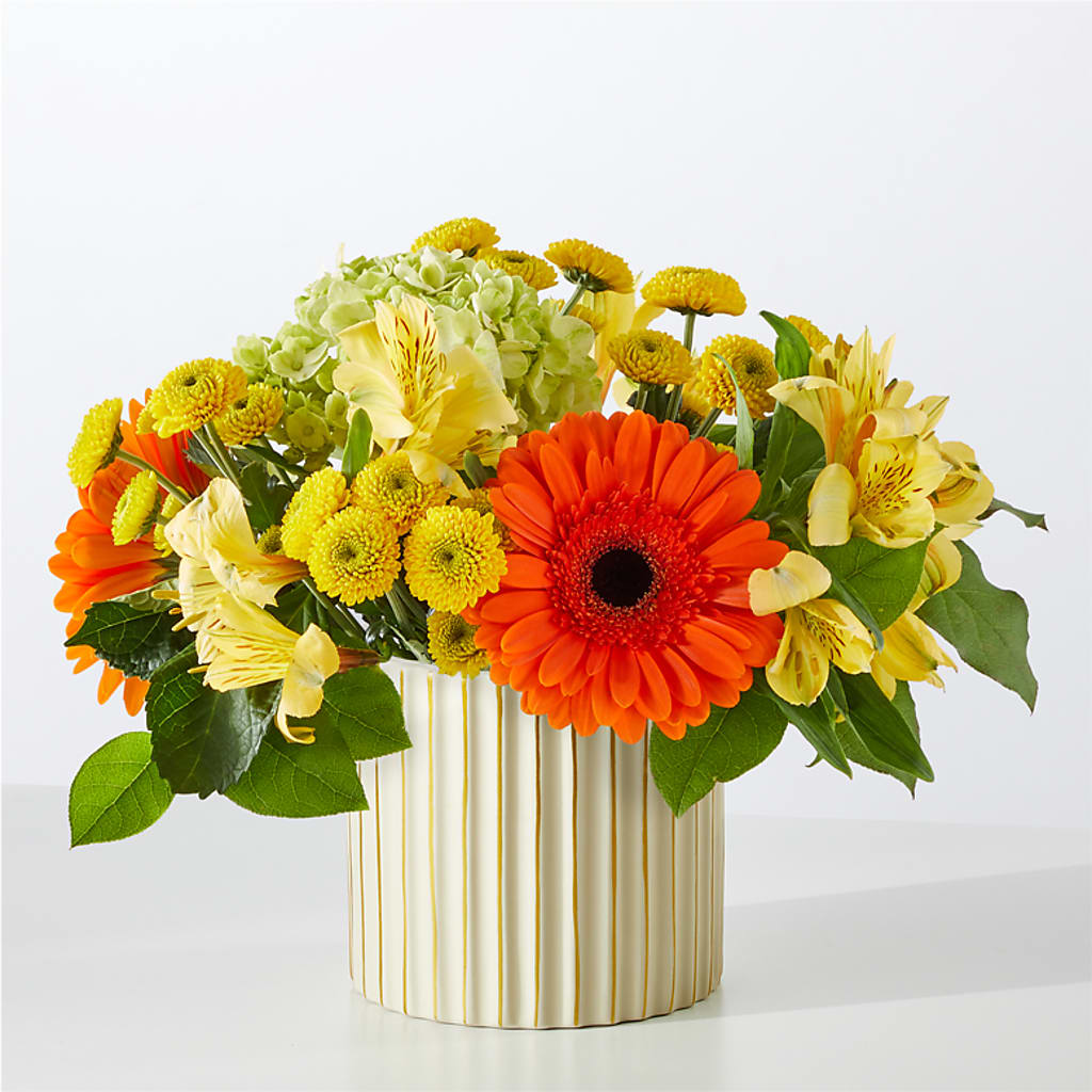 Autumn Sunshine Bouquet with Ivory Vase –  Safeway, Pleasanton CA