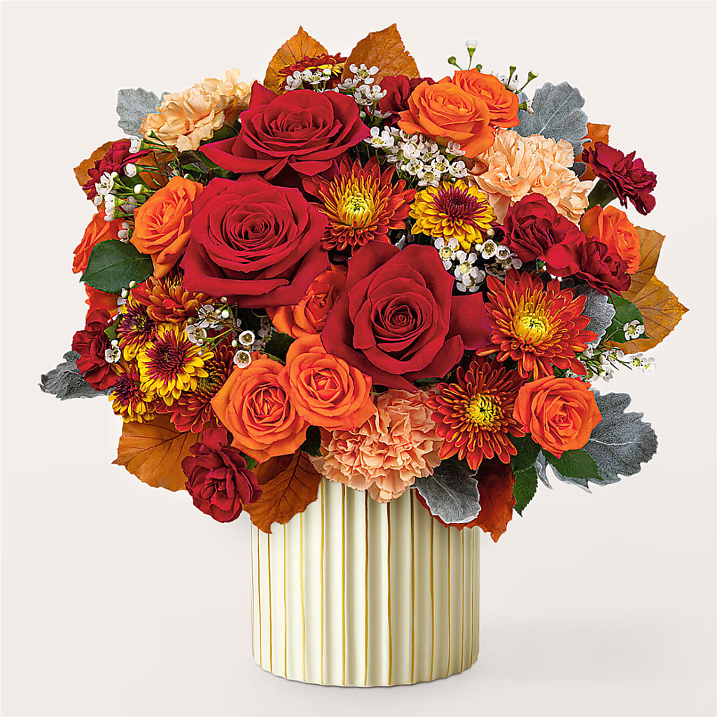 Merlot Bouquet with Ivory Vase –  Safeway, Pleasanton CA