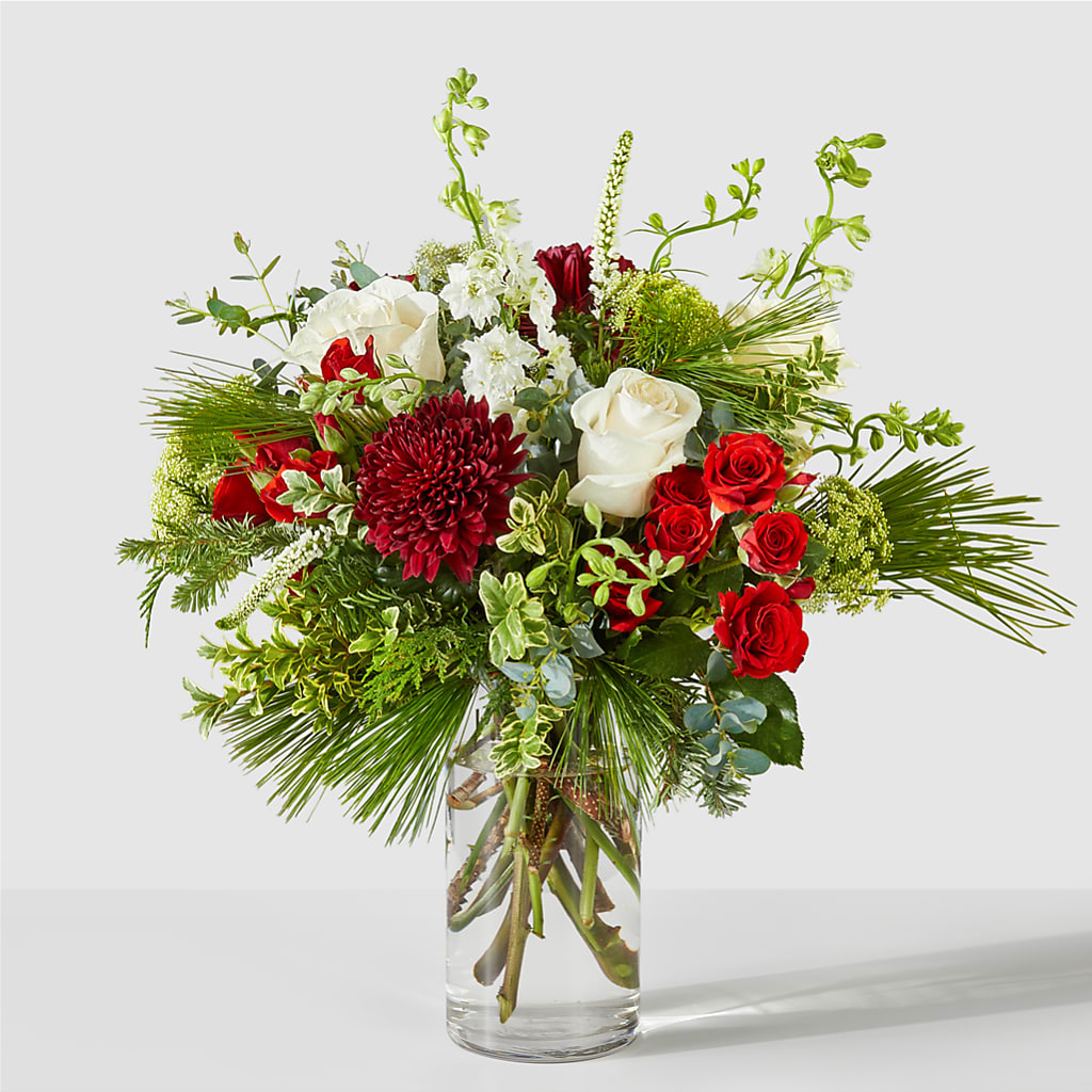 Favorite Traditions Bouquet – red, white flower arrangement ...
